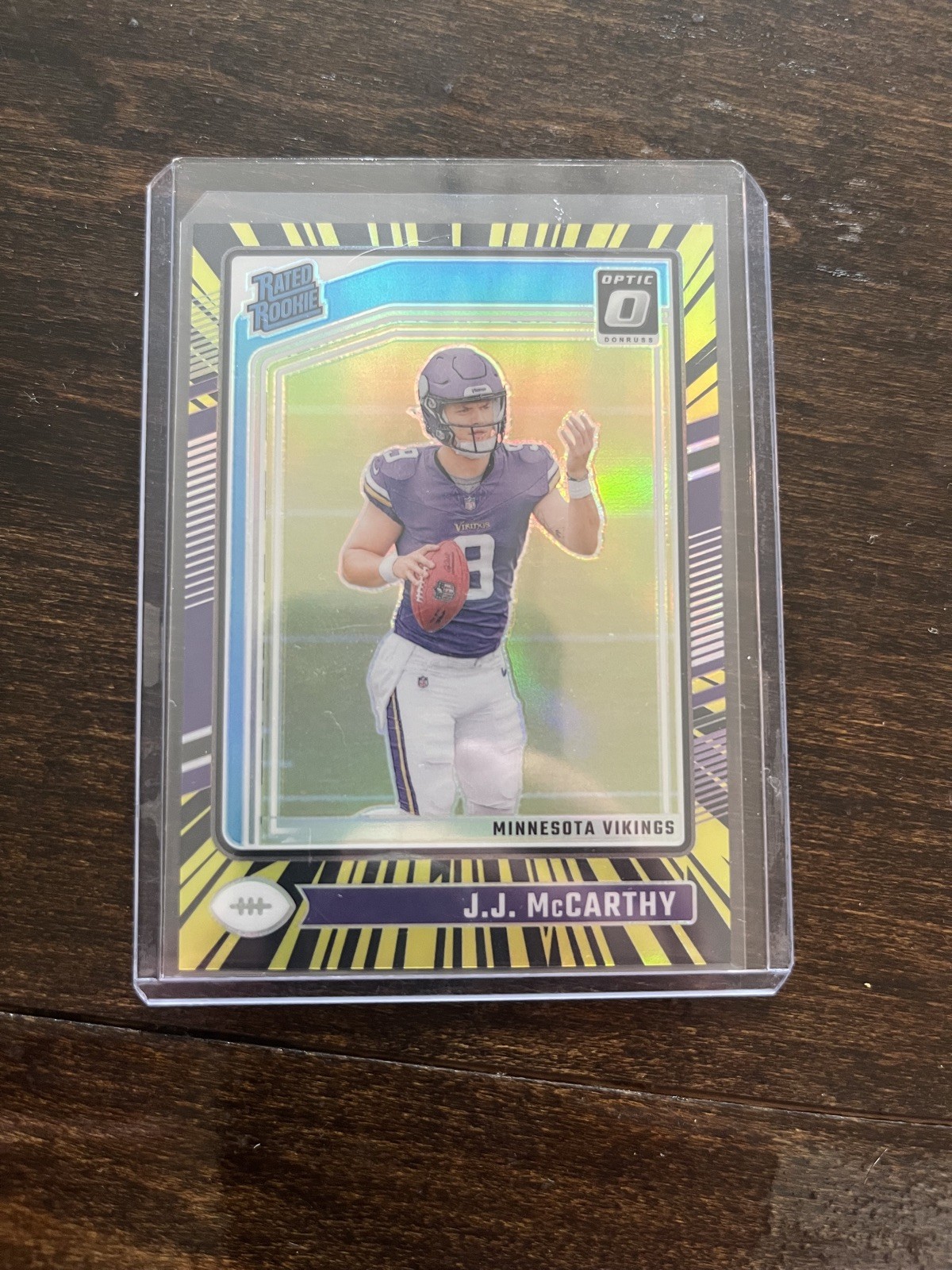 2024 Donruss Optic Rated Rookie J.J. McCarthy #235 Electricity  /75 ROY VIKINGS