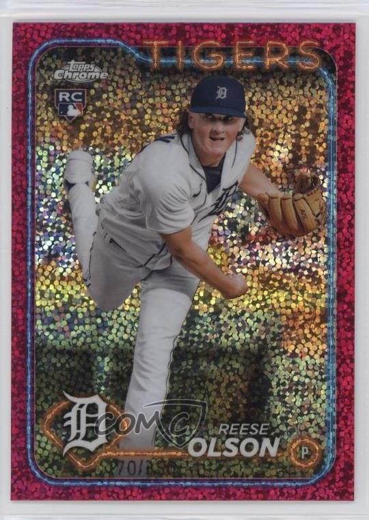 2024 Topps Chrome Magenta Speckle Refractor /350 Reese Olson #40 13c1