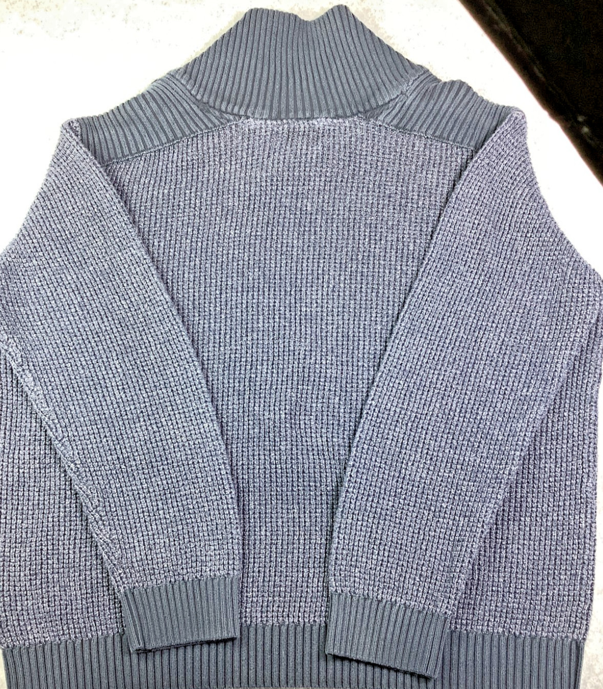 Acw 85 Jumper Blue Roll Collar Pit to pit 68 cm neck to hem  Xxl 100% Cotton P2x image 3