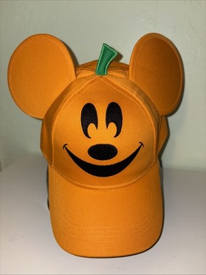 Cakeworthy Disney Pumpkin Halloween Mickey Mouse Ear Hat Baseball Cap  Orange