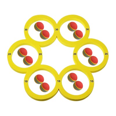 Swimming Pool Toys Sechs-Ring-12-Ball-Wasser-Basis-Wurfspiel für den Sommer fü