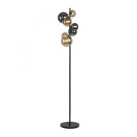 Stehlampe Glas 7-Flammig Bernstein Rauchgrau 155 Cm G9 Stehleuchte Wohnzimmer