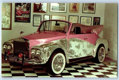 c1960 Las Vegas Nevada Postcard Liberace Museum Volkswagon Kit Car Rolls Royce