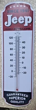 JEEP METAL THERMOMETER Sign Mancave Garage tin Wrangler 4x4 vintage retro NEW