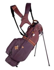 Rare Sun Mountain 2023 Mid Stripe Port-Brick-Gold Golf Stand Up Bag