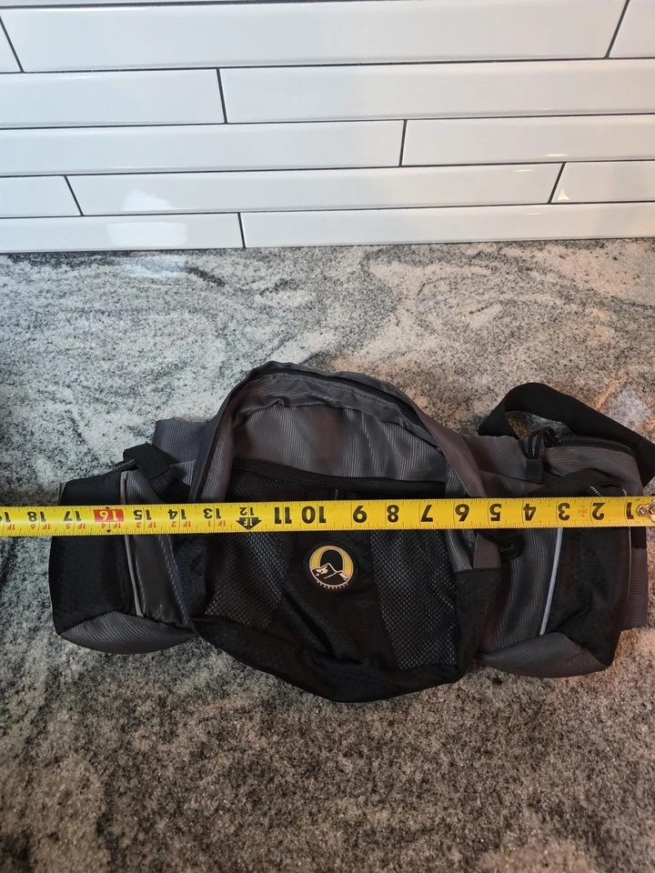 Stansport Senderismo Cintura Paquete Lumbar Riñonera Bolso Gris Negro Ripstop Bolsillos Foto 4 de 4