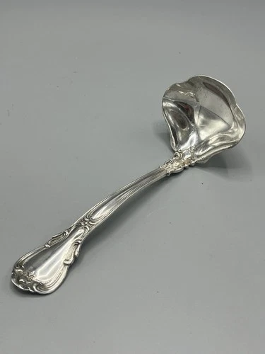 Gorham Chantilly 1895 Large Gravy Ladle Sterling .925 Silver 6 3/4" -No Monogram