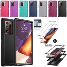 For Samsung Galaxy Note20/Note20 Ultra Case Protect Rugged Cover /Tempered Glass
