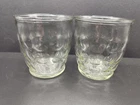 Vintage Anchor Hocking Juice Tumbler Clear Bubble Glass Set of 2