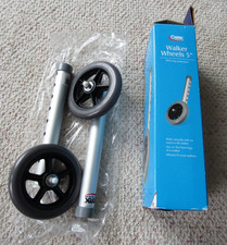 Carex Walker Wheels With Leg Extension 5" New Two Wheels Free Shipping