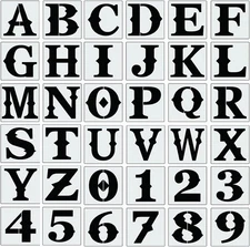 6 Inch Letter Stencils for Painting On Wood, 36pcs Alphabet 6inch 