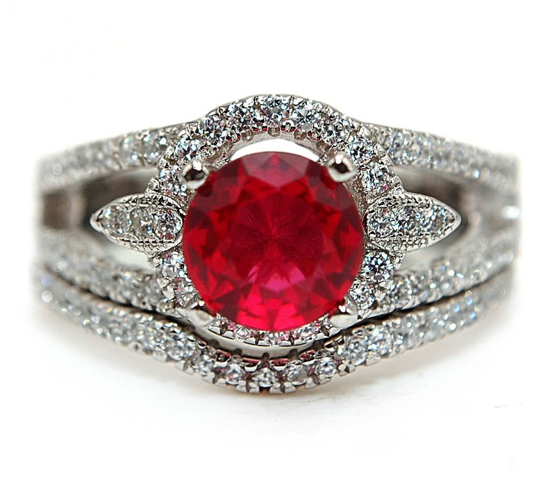 2CT Heat Treated Rubellite Tourmaline 925 Solid Sterling Silver Ring Sz 6 MM3-6