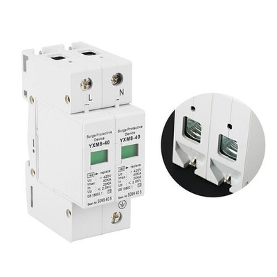 2 Poles SPD DC 420V 2P 20KA-40KA Low-voltage Arrester House Surge Protector