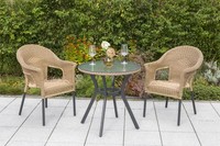 MX GartenmöBel Ravenna Set 3 Tlg.BalkonmöBel Balkongarnitur TerrassenmöBel Tisch