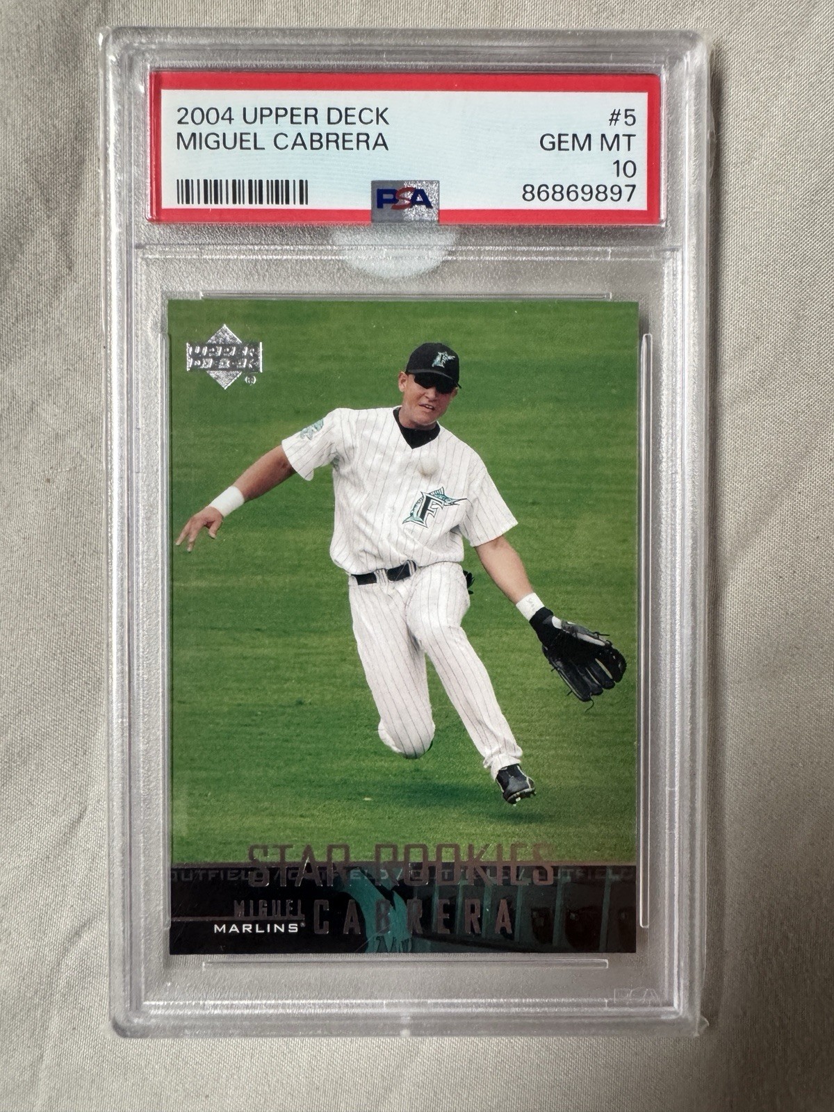 2004 Upper Deck Miguel Cabrera RC PSA 10 GEM MT Low Pop!