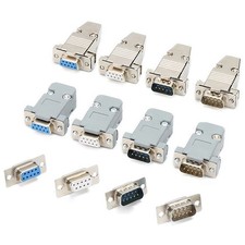 DB9 D-SUB 9Pin Female/Male Plug Socket Solder Type Connector Metal/Plastic Shell