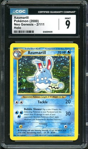 Azumarill (Unlimited) graded CGC 9 for sale on eBay