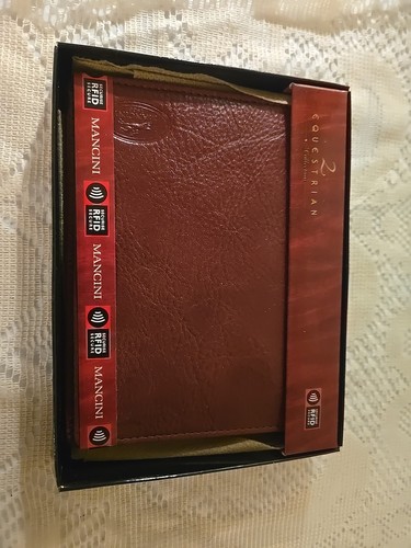 New Mancini Men's Leather Passport Credit Card Wallet Travel Documents Organizer - Picture 2 of 12