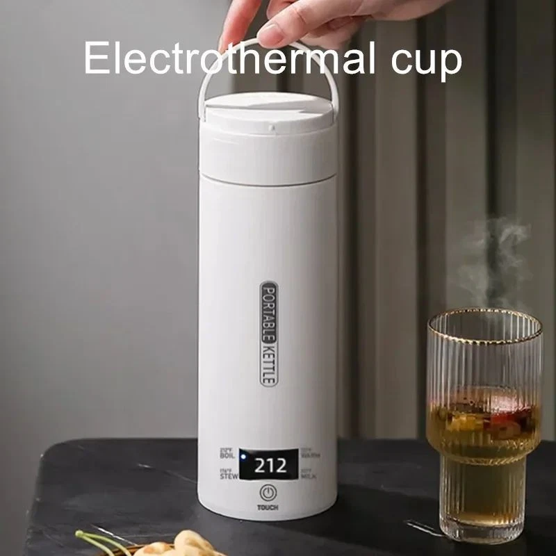 Portable Electric Kettle Travel Thermal Cup Anti-Scald Water Boiler