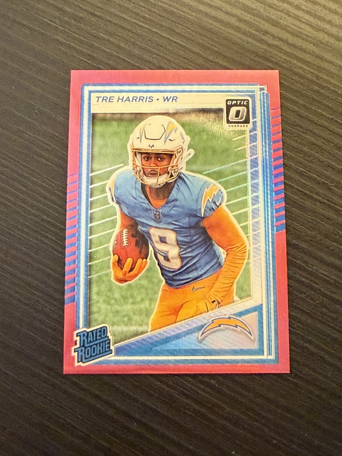 2025 Panini Donruss - Tre Harris #329 Rated Rookie Optic Preview Pink Prizm (RC)