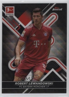 2021 Topps Finest Bundesliga Black Wave Refractor /199 Robert Lewandowski 12b5