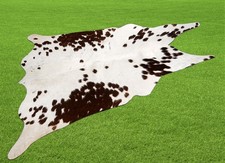 100% Genuine Cow hide Rug Area Carpet Skin Leather 18.06 sq.feet (50"x52") A 306