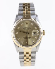 Rolex Datejust 36 Champagne Diamond Dial on Jubilee 16233 Complete