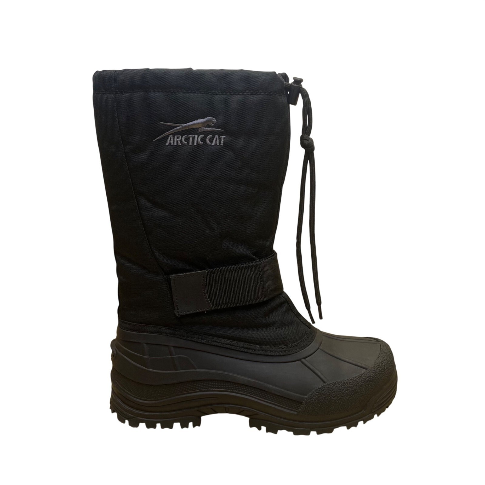 &rsquo;s Black Adhesive Adjust Strap Insulated Snow Winter Boots