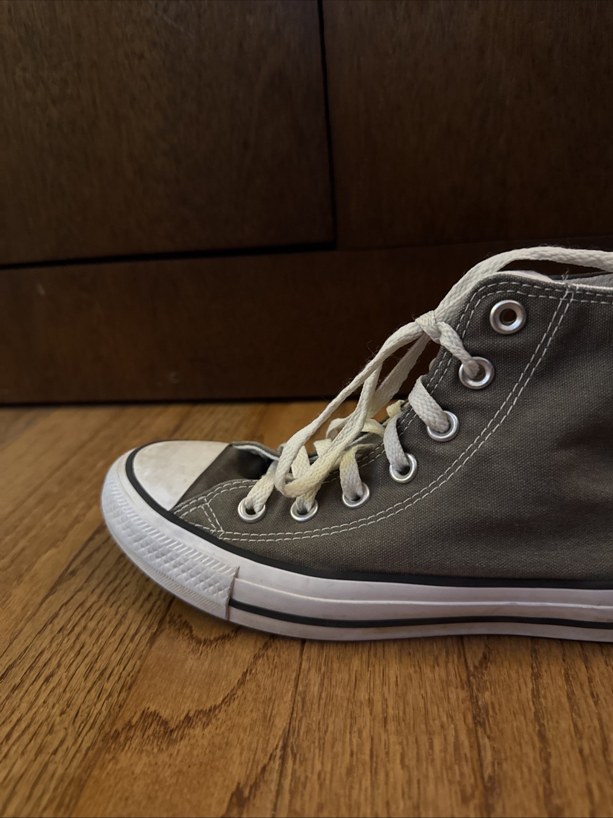 Converse Chuck Taylor All Star High Top Gray Canvas Sneakers Women’s 7 Men’s 5 thumbnail 9