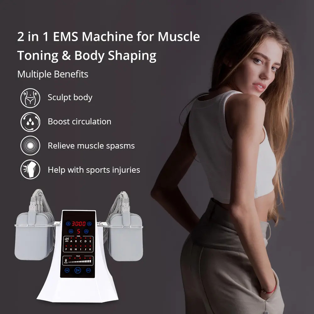 2 in 1 Electrode Microcurrent Muscle Stimulator Machine BIO Acupuncture Massager