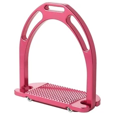 Aluminum JIn Stirrups English Horse Riding Safety Stirrups 4.75'' Fuchsia