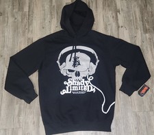 Felpa con cappuccio Shady LTD Limited Eminem hip-hop nera logo spellout teschio uomo grande