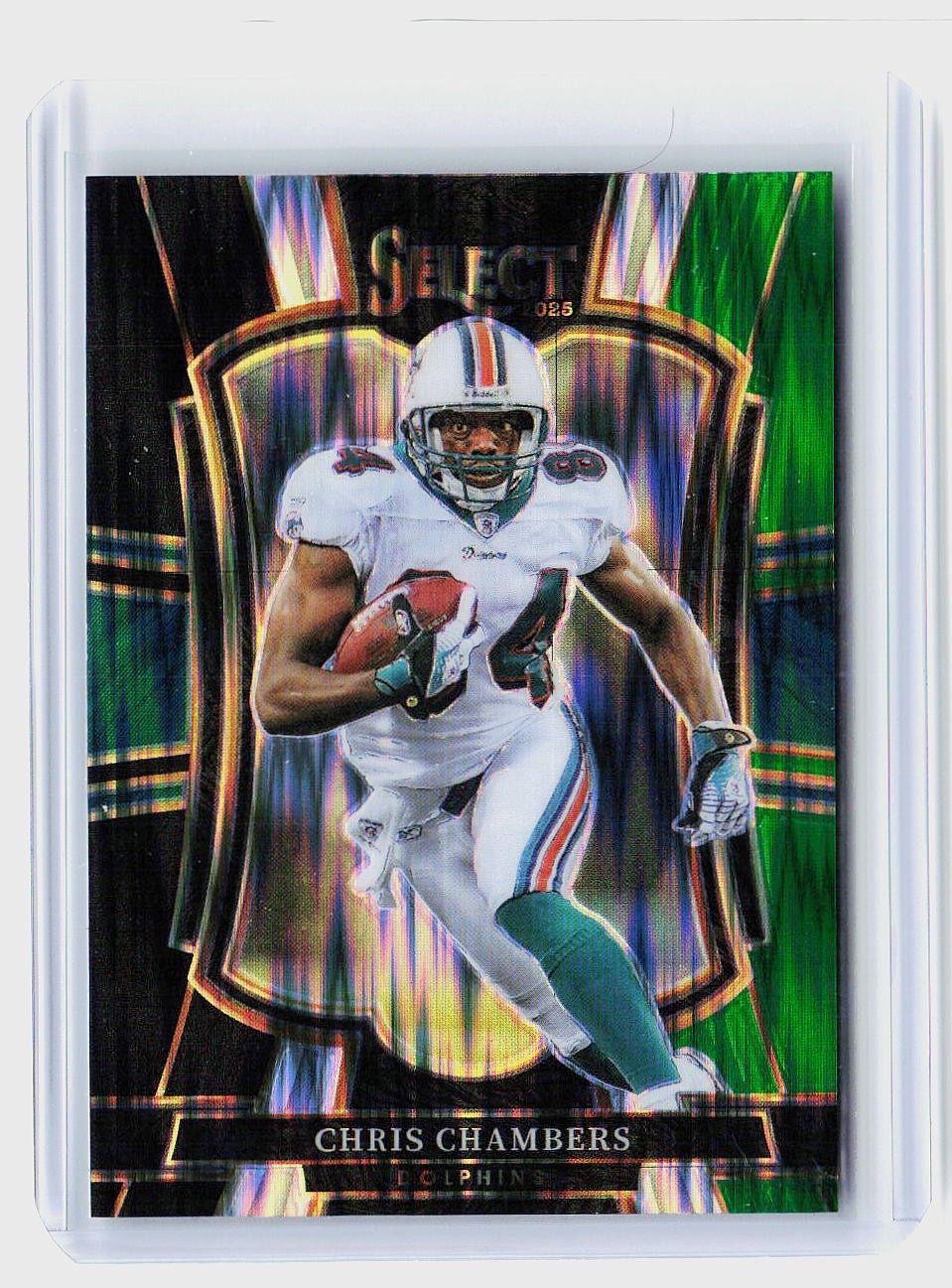 2025 Panini Select #199 Chris Chambers Black and Green Prizm Shock