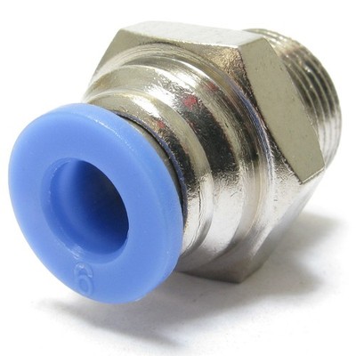 Fitting Straight, 14mm Threaded Connection To 6mm (1/4 in.) Push-to-Connect, 30