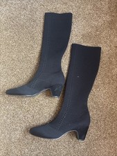 Eileen Fisher Black Most Tall Suede Stretch K...