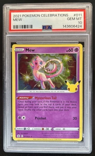 2021 Pokemon SWSH Celebrations Mew Holo #011/025 PSA 10 GEM MINT