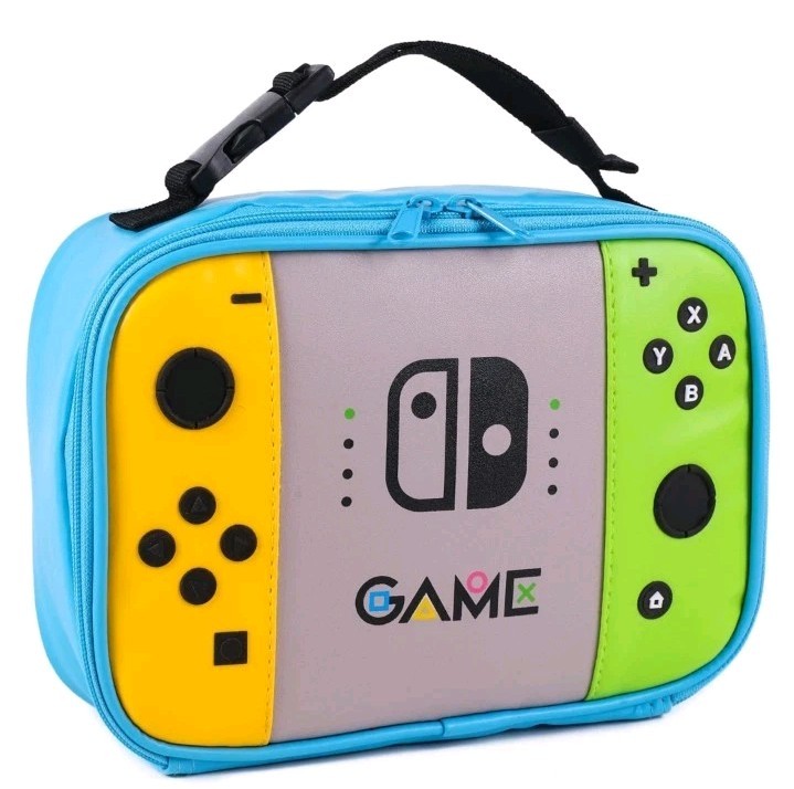 Bolsa de almuerzo Gamer Switch bolsa aislada espuma gruesa irrompible caja de linterna