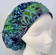 Batik Print Size Medium Medical Bouffant Scrub Cap Surgery Hat