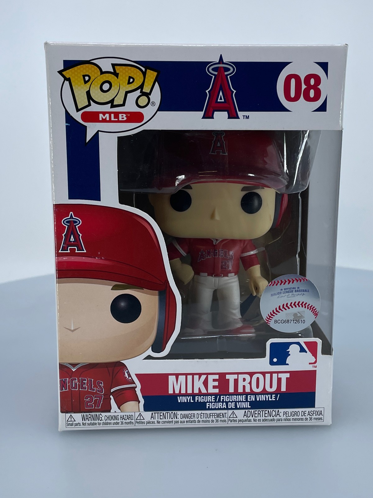 En Oferta Funko Pop! Figura Vinilo Deportes Mlb Mike Trout #8 Caja Dañada Ver Fotos