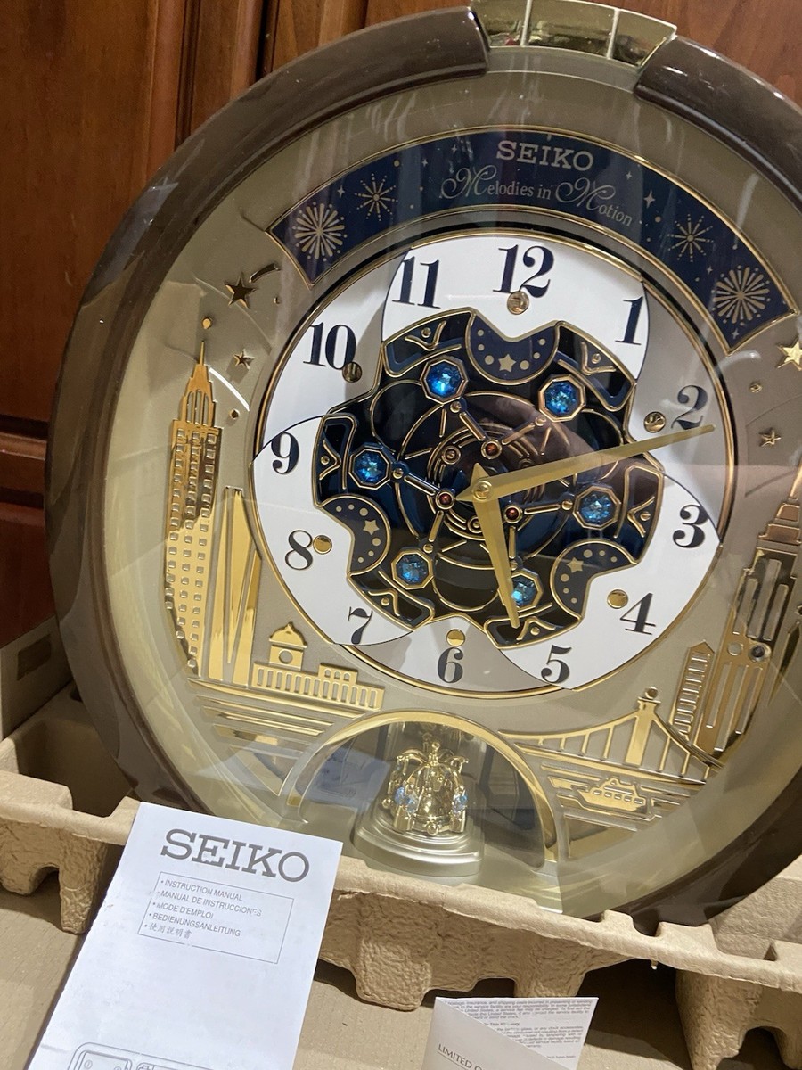 Seiko Swarovski Melody in Motion Wall Clock (QXM382BRH) for sale