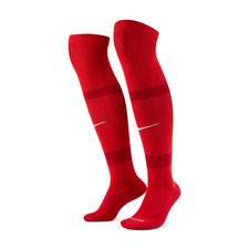 Nike Matchfit Kids Red Knee High Polyester Dri-Fit Cushion Soccer Socks Sz XS