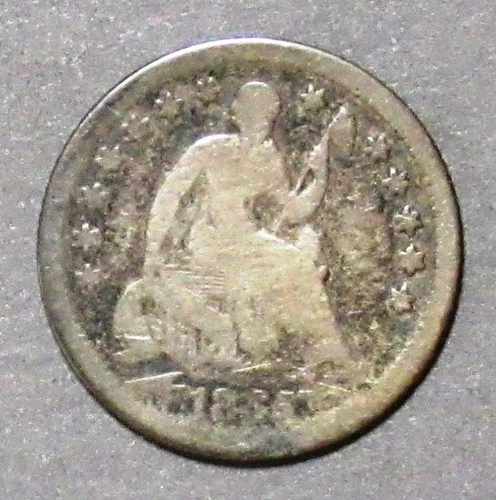 1855-O Seated Liberty Half Dime — photo from the most recent tracked eBay sale