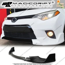 For 14-16 Toyota Corolla Base L LE Sport Style 3PCS Front Bumper Lip Spoiler PU