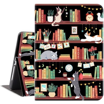 iPad Air 2 Case/iPad Air 1st Case. Bookshelf Cat