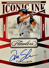 2024 Panini Flawless - Iconic Ink Tim Salmon #II-TS Ruby /20 (AU)