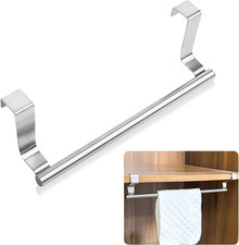 over the Door Towel Rack for Bathroom Kitchen, 14 Inch Brushed Stainless Steel o