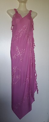 Paréo Taille Unique 150x110 Cm - Rose Lilas, Broderies Et Paillettes - Viscose, Neuf Avec étiquettes