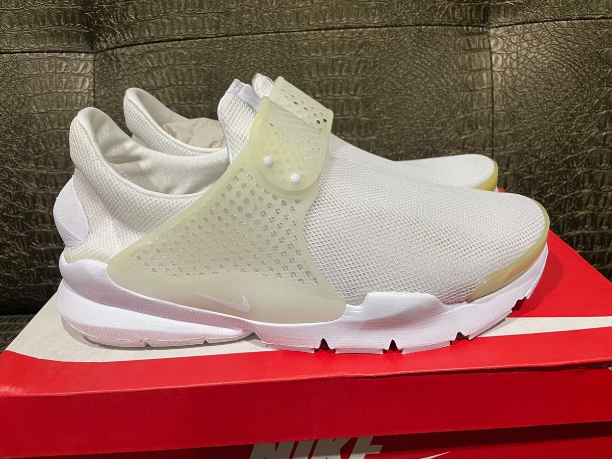 enseñar caravana Desgastar Nike Sock Dart 896446-100 White Women&#039;s Comfort breathable SZ 12 NEW |  eBay