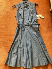 Nine West Blue Sleeveless Summer Dress - Size 4 NWT