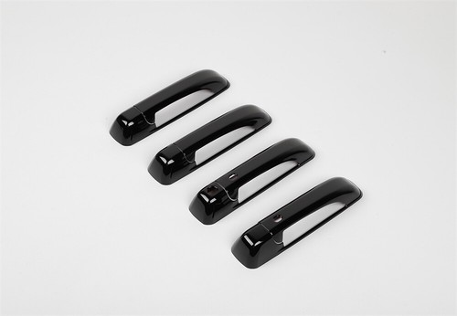 Carbon Fiber Tailgate Handle Covers For 2002-2008 Ram 1500 - Black ABS Plastic, Easy Install